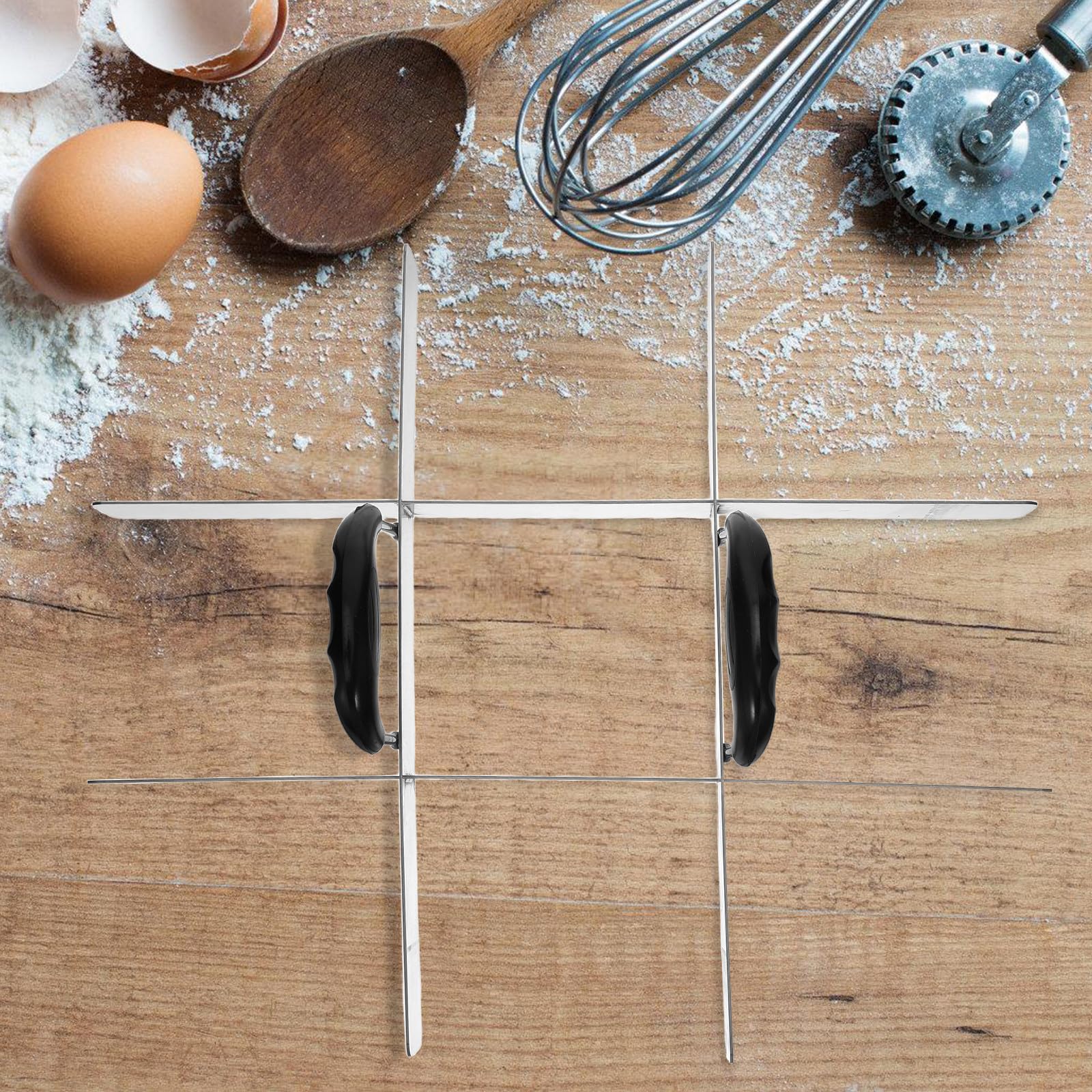 Kuchenteiler mit 9 Gitter für Präzises Schneiden | Silber, Leicht zu Reinigen und Rostbeständig, für Professionelle Nutzung und Zusammenkünfte