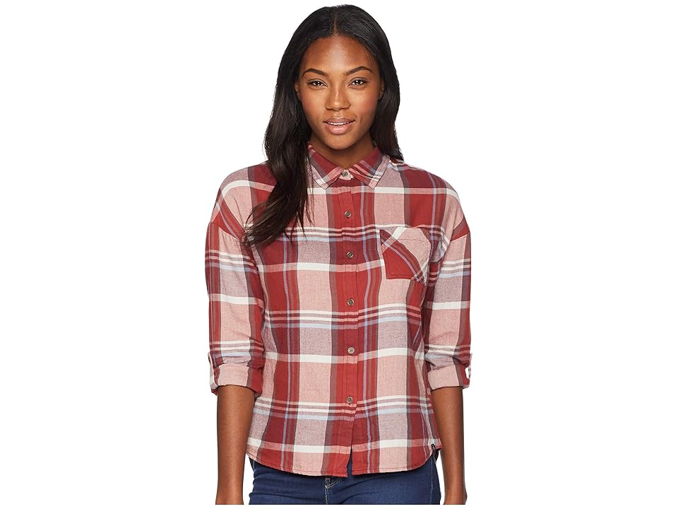 

Prana Percy Top (Mulled Wine) Women's Long Sleeve Button Up