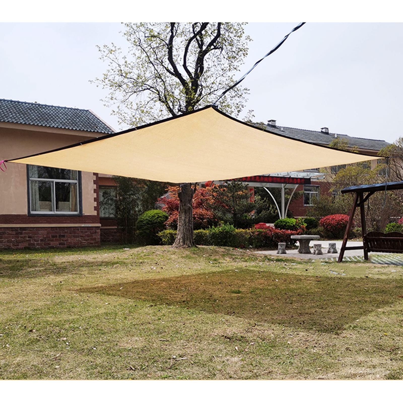 Tessuto 85% e 5 x 10 m / 16x33ft, per esterni, con occhielli, per giardino, balcone, cuccia – protezione UV, facile da installare