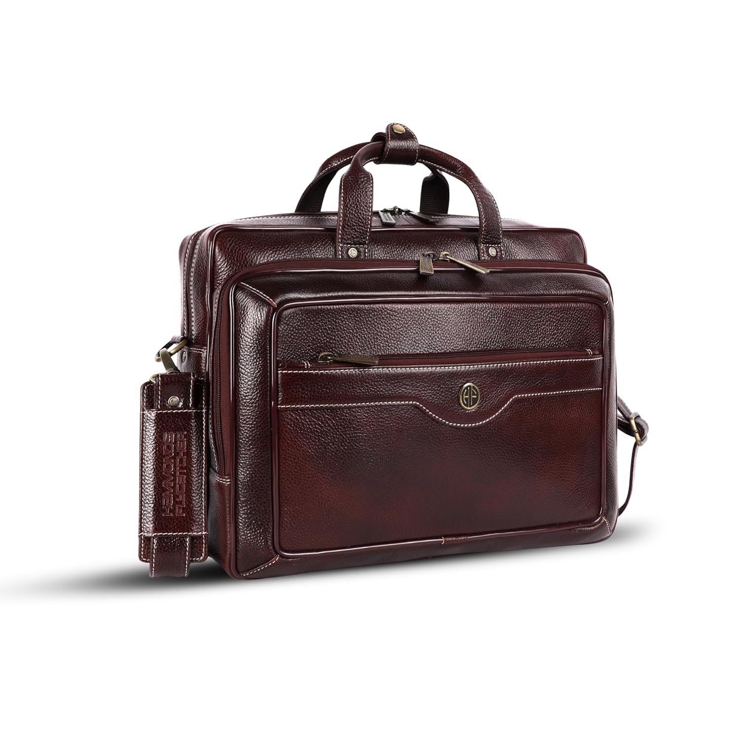 HAMMONDS FLYCATCHER Genuine Leather Expandable Office Bag for Men with Trolley Strap, Adjustable Strap, 15.6 Inch Leather Laptop Bag for Men for Office, Travel, Daily Use – 1 Year Warranty – Brown HAMMONDS FLYCATCHER Genuine Leather Expandable Office Bag for Men with Trolley Strap, Adjustable Strap, 15.6 Inch Leather Laptop Bag for Men for Office, Travel, Daily Use – 1 Year Warranty – Brown