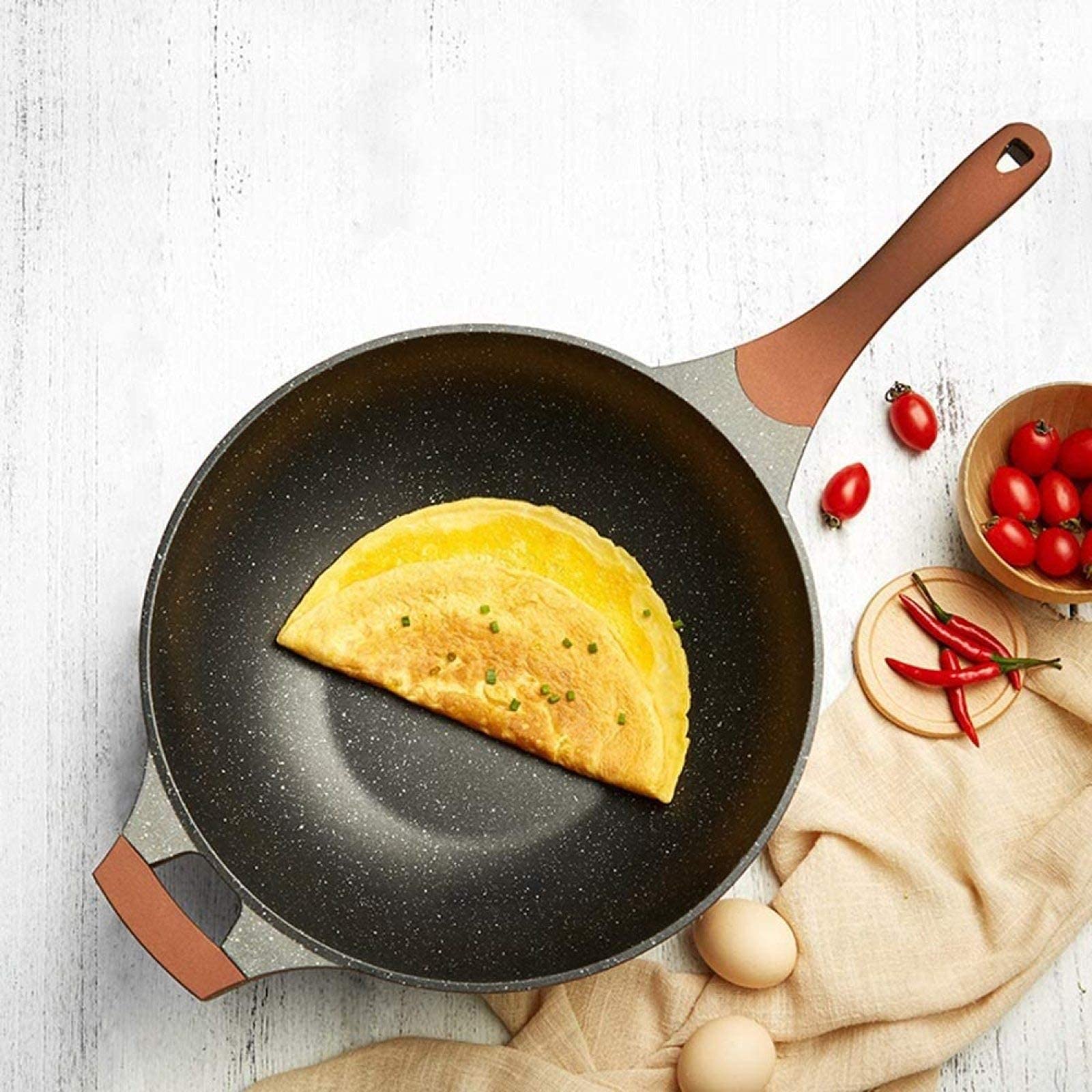 新しいフラットボトムノンステックフライパン Amazon｜中華なべフラットボトム中華なべノンスティックフライパン