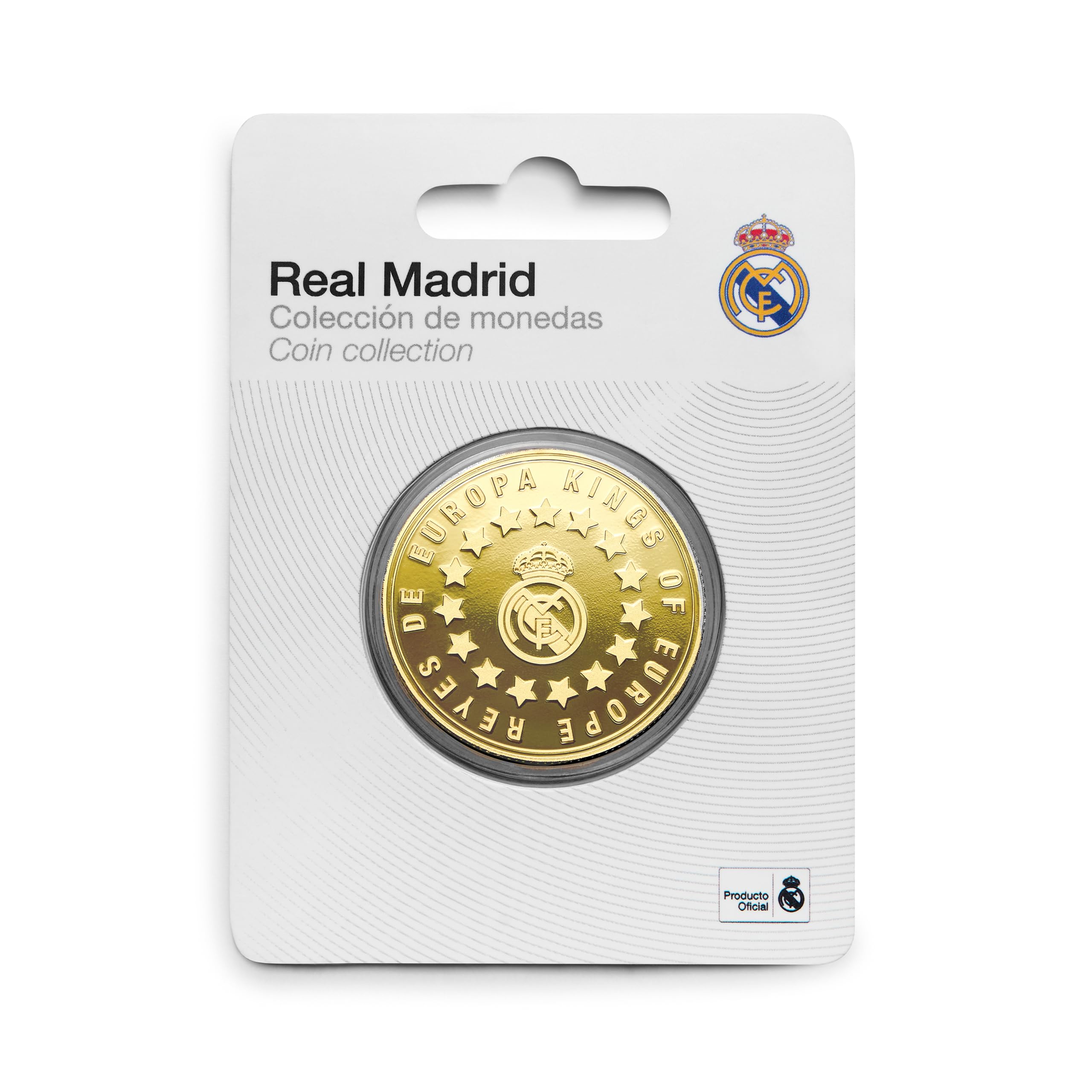 MOCIWORLD Real Madrid - Moneda edición Especial con Escudo e inscripción  Reyes de Europa - Coleccionable - Dorado - Producto Oficial : Amazon.es:  Juguetes y juegos