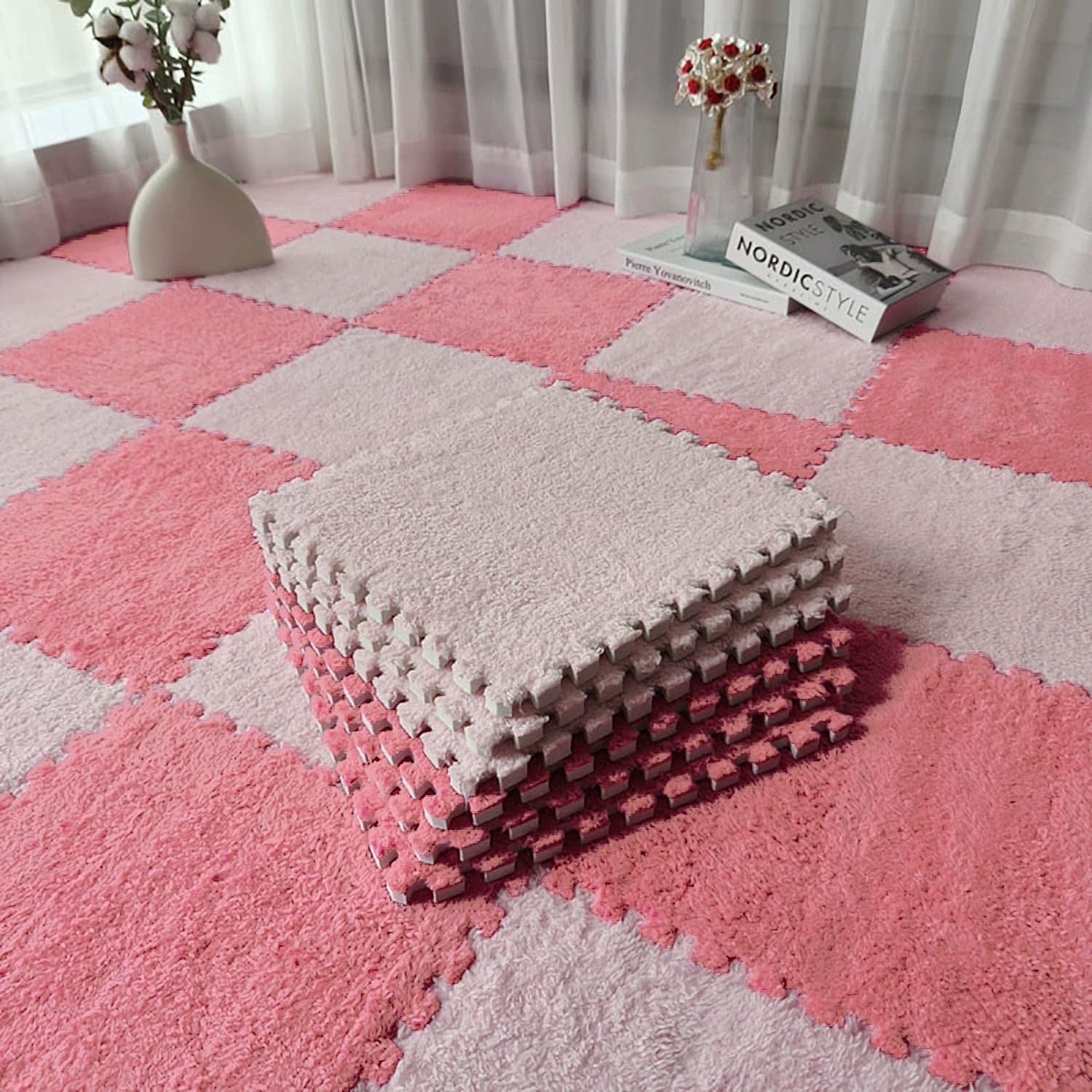 Gsogcax 10PCS Foam Play Mats for Floor 30x30cm Rugs for Living Room ...