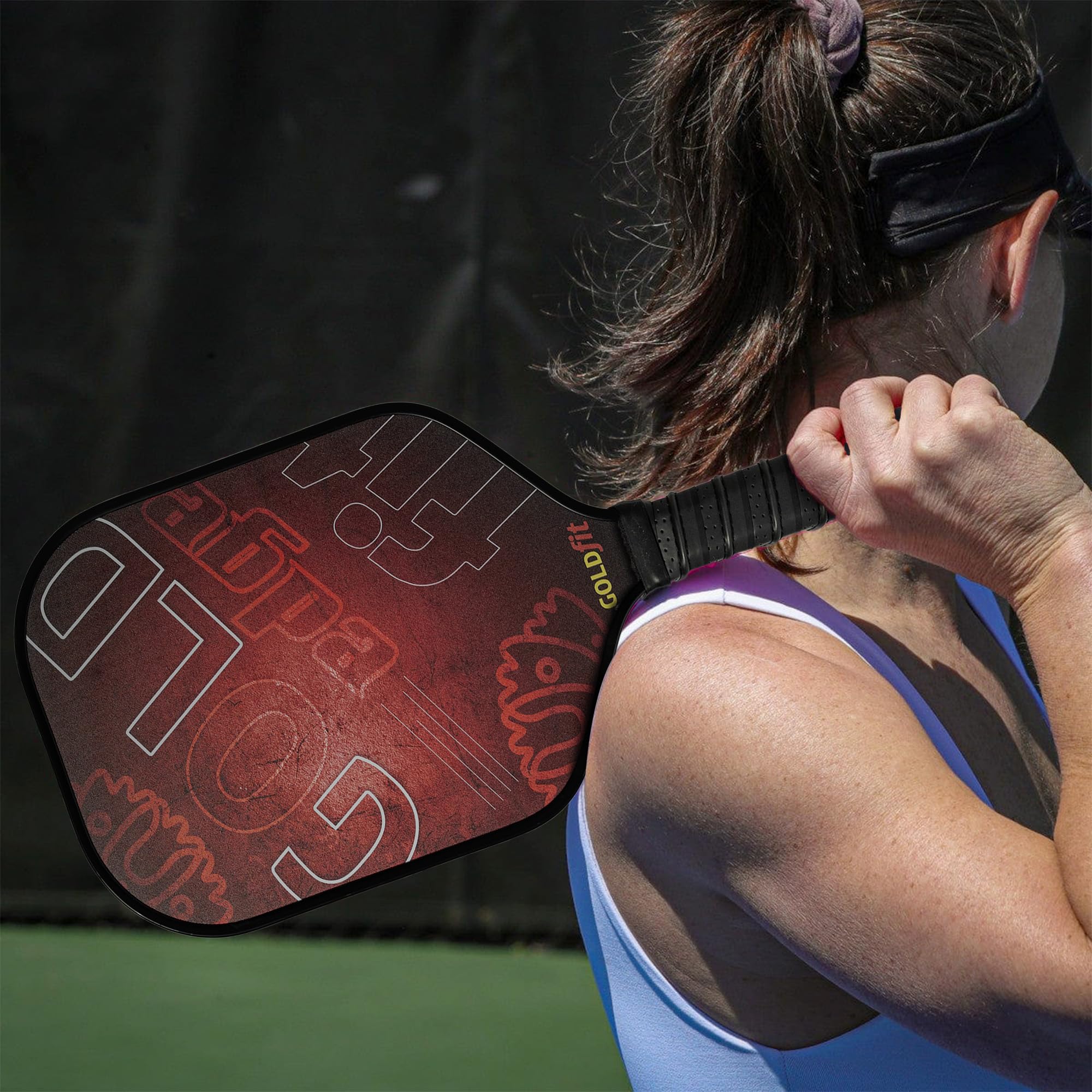 Ensemble de Pagaies de Pickleball, Raquettes en Fibre de Carbone Texturée avec 4 Balles et Sac, Légères, Ergonomiques, Antidérapantes, pour Hommes et Femmes de Tous Niveaux
