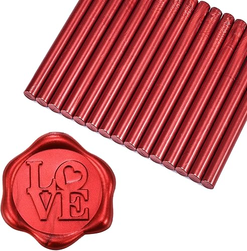 Yoption 15 barras de cera para sellar pistola de pegamento para sello de cera, ideal para invitaciones de boda, sobres, tarjetas, ideas de regalo de