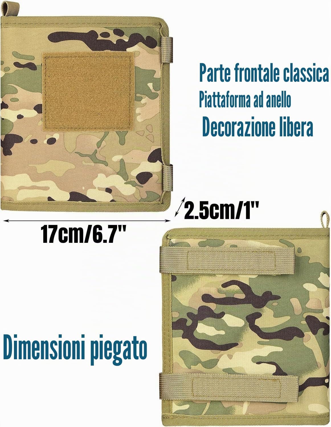 Peminkoo Borsa portaoggetti Tattica per mappe, Pieghevole, per Articoli Vari, Tasca portautensili, Accessori per Escursionismo, Campeggio e Caccia all'aperto