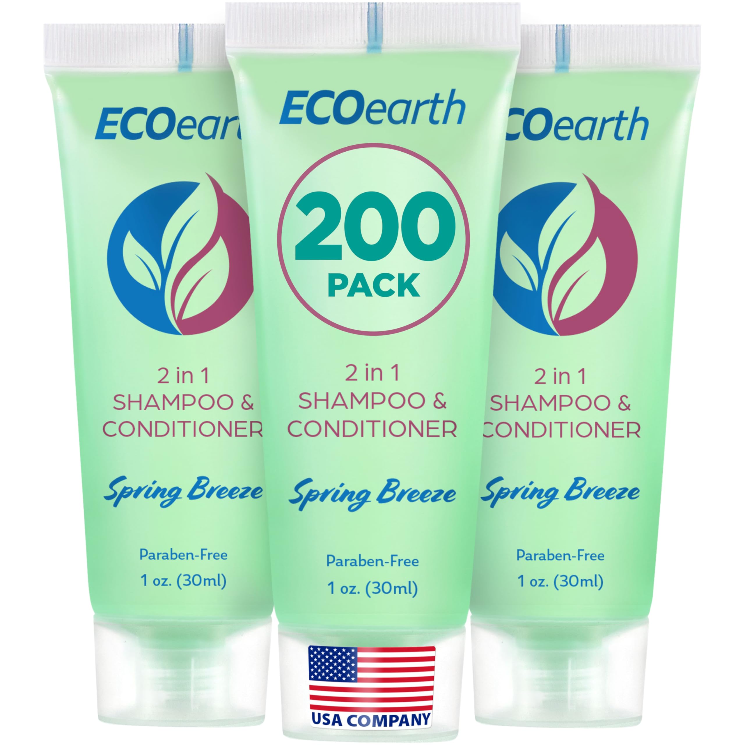 EcoEarth Travel Size 2-in-1 Shampoo & Conditioner, 1 fl oz