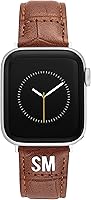 Vista 1 de Steve Madden Correa de moda de grano de cocodrilo para Apple Watch Azul