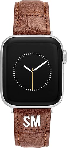 Steve Madden Correa de moda de grano de cocodrilo para Apple Watch Azul