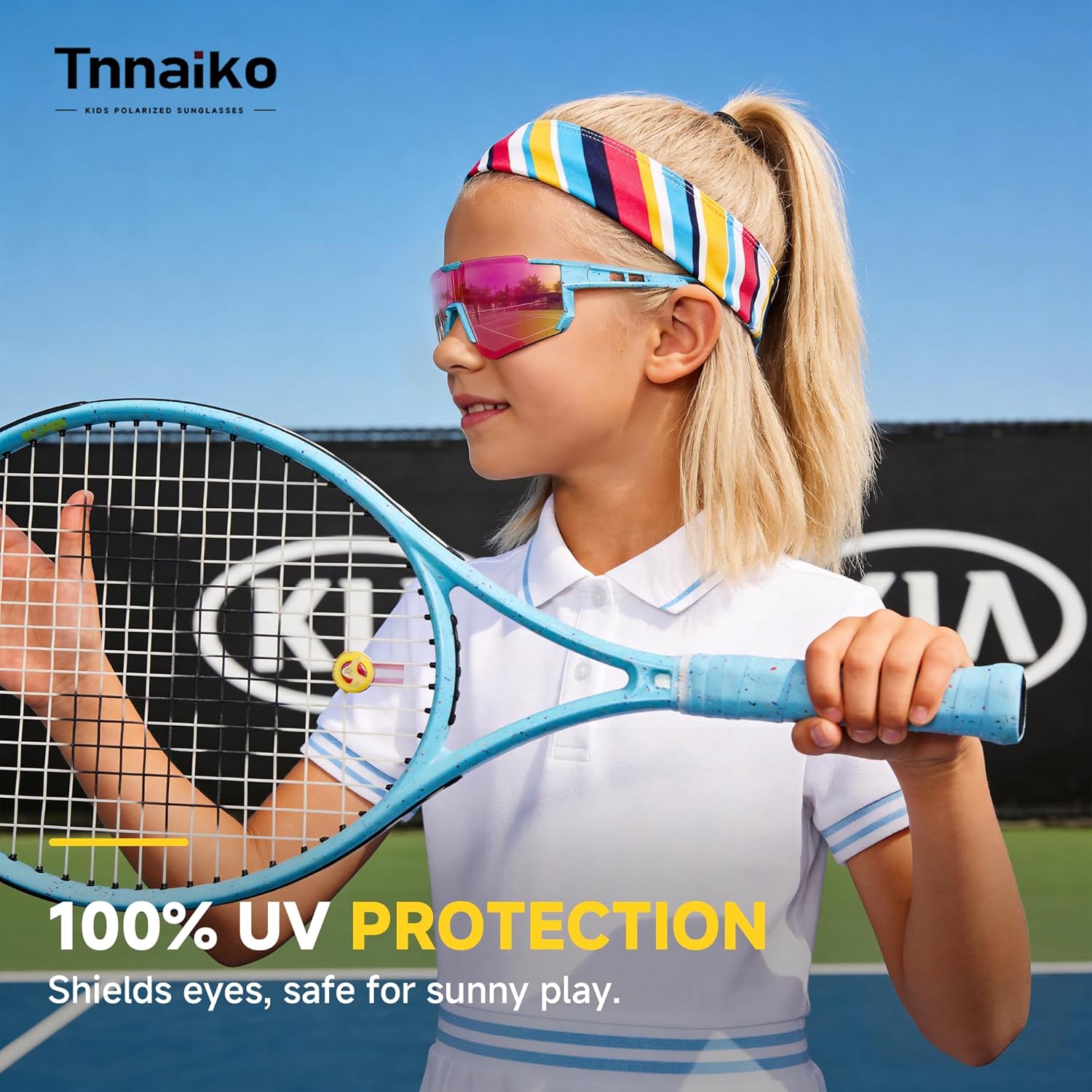 Kids Polarized Sunglasses for Boys & Girls, Youth Baseball Softball Cycling Sports Sunglasses UV Protection Ages 3-12