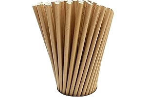 GDMINLO Kraft Biodegradable Paper Straws
