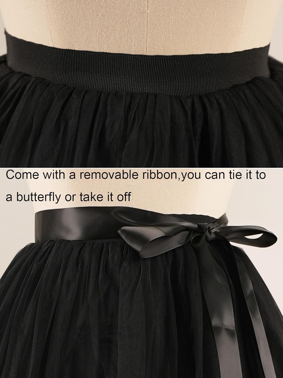 EllieHouse A Line Long Full Bridesmaid Tulle Skirt for Wedding Evening Party Prom P68 - Image 5