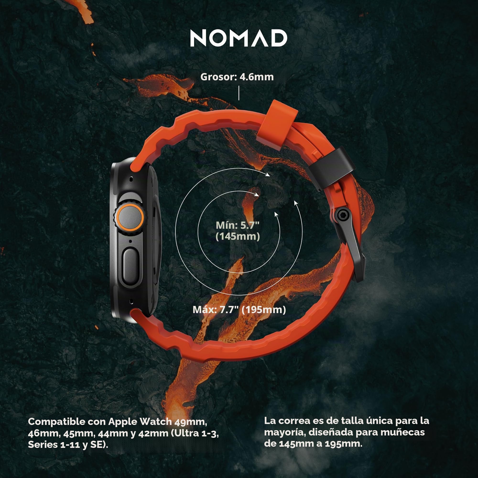 NOMAD Correa Deportiva Apple Watch, Rocky Point, con Herrajes De Titanio
