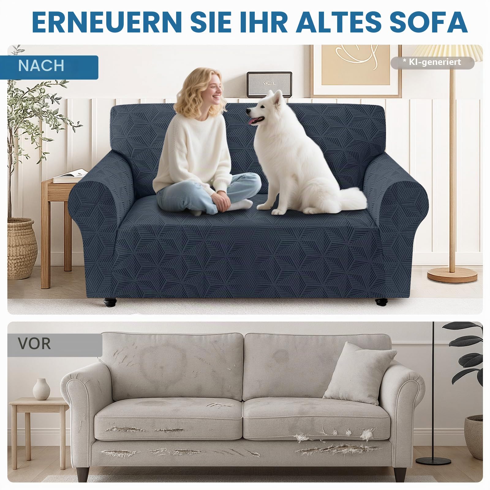 Ystyle Universal Sofa Überzug 3 Sitzer mit Armlehne, Dunkel Grau | Weicher Stretch Sofabezug, Couchbezug Kratzfest Rutschfest, Strecken Sofaüberwürfe, Sofaschoner Waschbar für Wohnzimmer