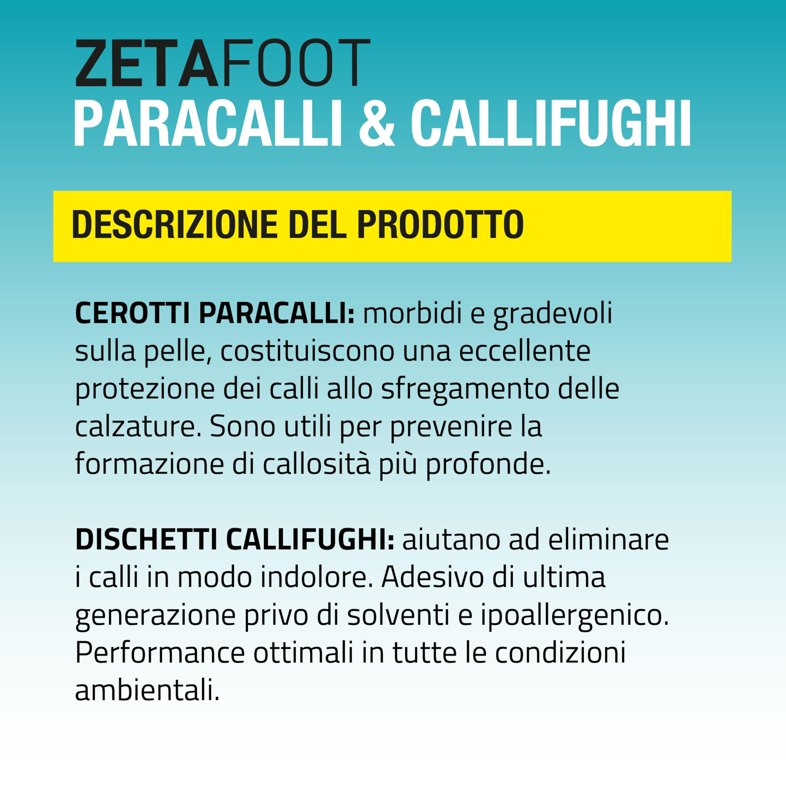 Zetafoot Cerotti Paracalli Maxi + Dischetti Callifughi, Protezione e Trattamento dei Calli, Morbidi e Ipoallergenici, Confezione 8+9 Pezzi