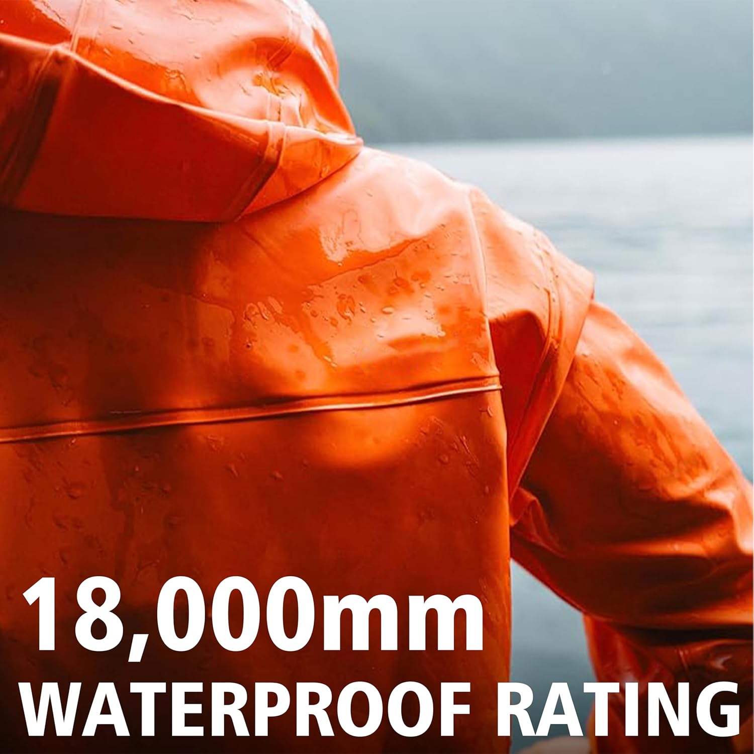 Men's Commercial Fishing Rain Suit: 0.70mm Heavy-Duty Waterproof Jacket & Bib Pants Set, Brigg 44 Industry Grade
