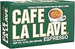 Cafe La Llave Dark Roast Ground Espresso Coffee, 10 oz Brick - Rich and Bold Cuban-Style Blend for Moka Pot, Espresso Machine, or Drip Coffee Maker - Strong, Aromatic Flavor