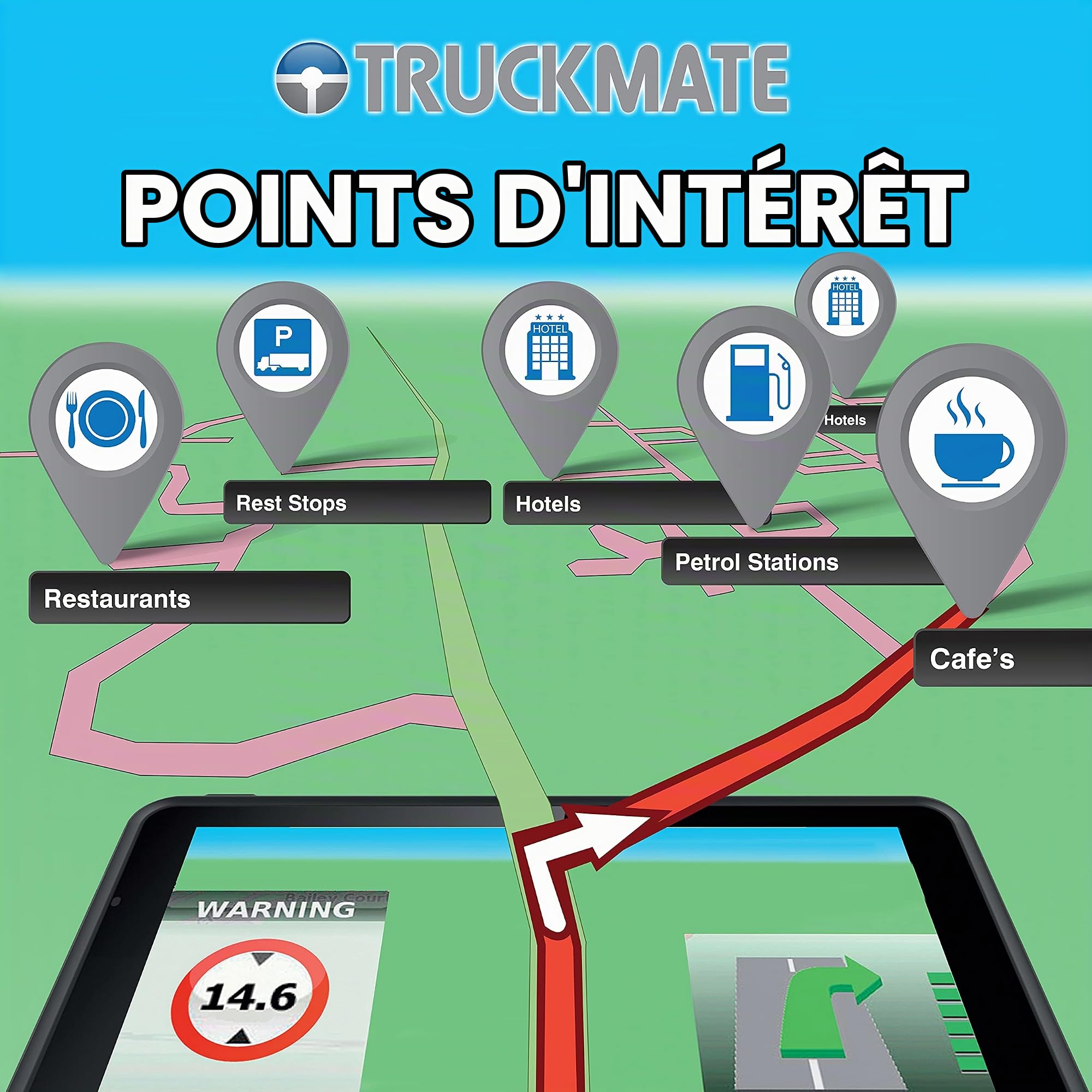 Snooper Truckmate EU S5100 5" Système de Navigation Poids Lourds avec TMC Intégré Et Cartographie Améliorée