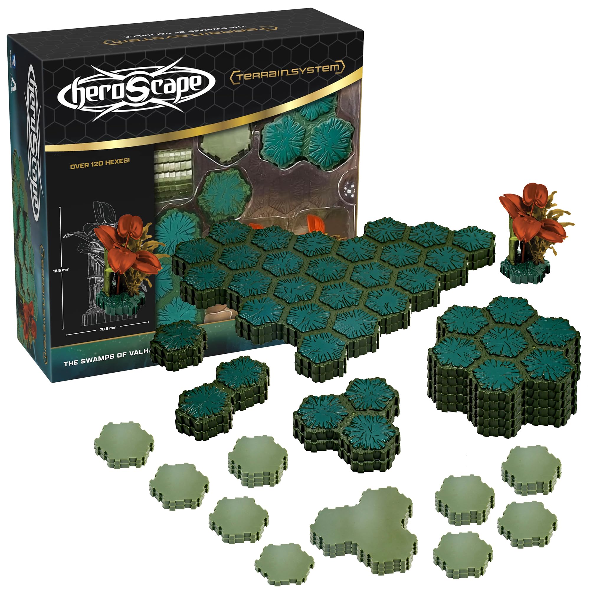 Heroscape: The Swamps of Valhalla Terrain Expansion - Dodatek do gry planszowej - Strategiczny teren bagienny - Heroscape