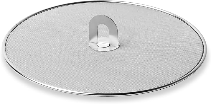 Homestia 13 Splatter Screen for Cooking - Stainless Steel Grease Splatter Guard for Frying Pan, No Cooking Cover Oil Mess No Burns, Ultra Fine Mesh Lids for Sizzling Bacon or Popcorn