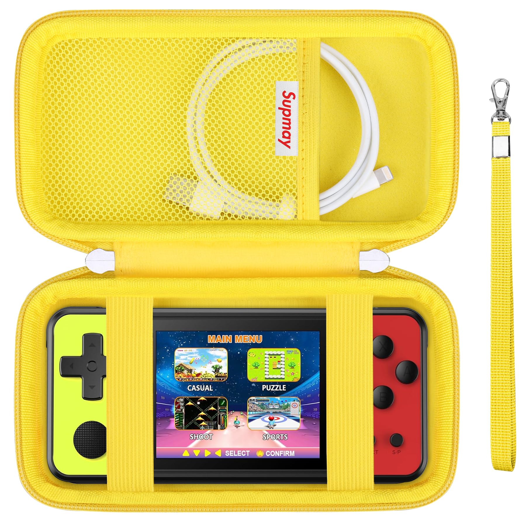 Supmay Carrying Case Compatible with KAVOYI/Beico/TEBIYOU 32 Bit Handheld Games for Kids, Portable Arcade Gaming Player Storage Holder Travel Bag with