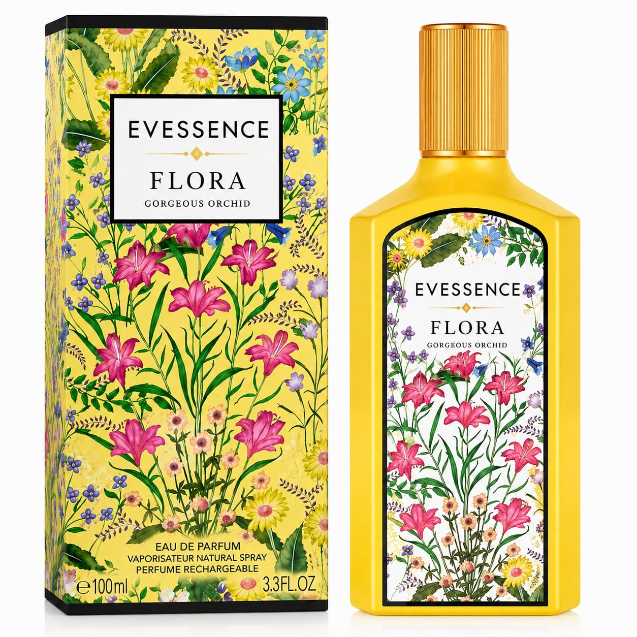 Flora Gorgeous Orchid Eau de Parfum, Long Lasting Floral Fragrance, compatible with Gucci Flora, 100ml-picture-26