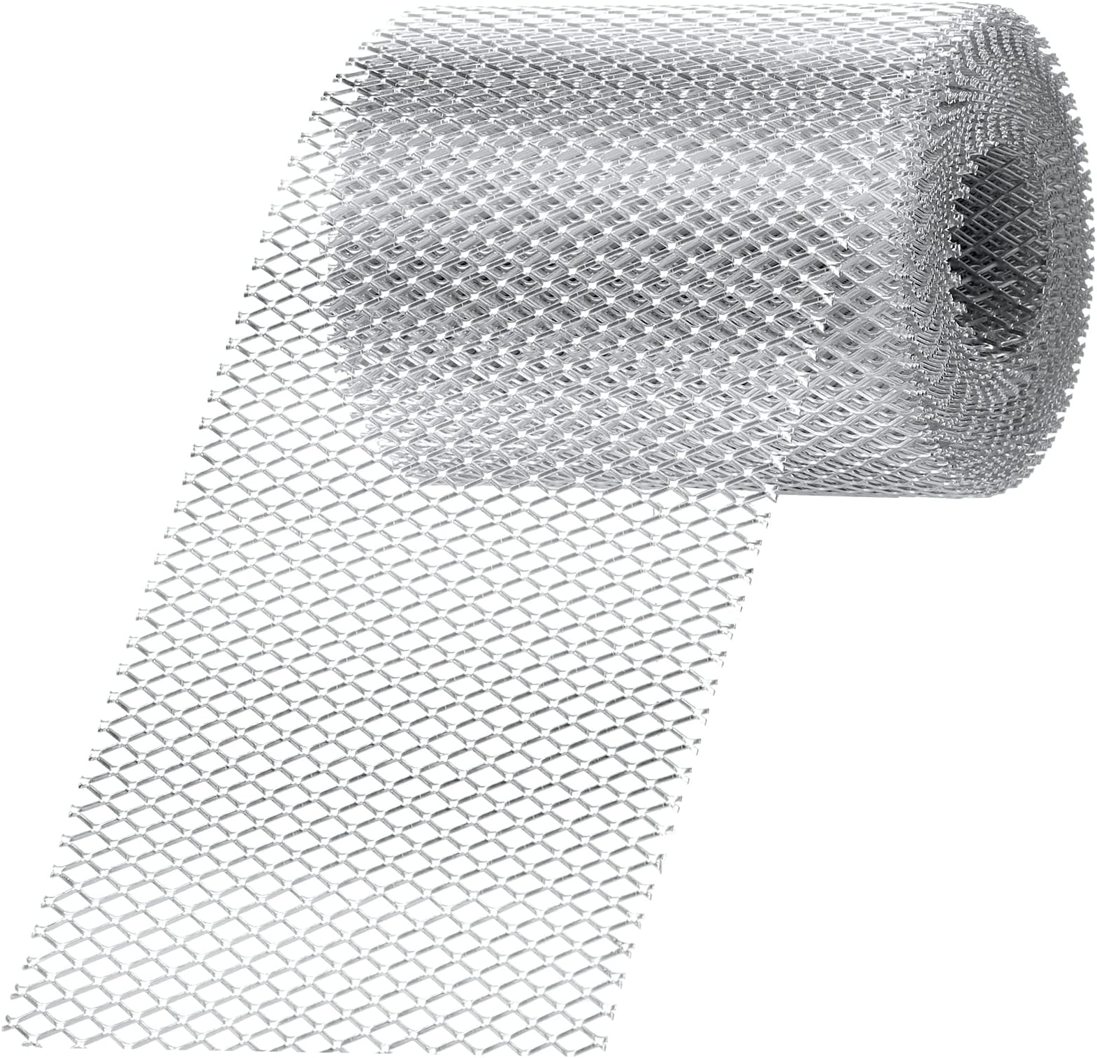 Gutter Guard Mesh 5 Inch x 20 Feet Aluminum Gutter Guard from Leaves Gutter Covers Screen Leaf Gutter Guard Protection for DIY Cutting Leaf Rain Gutter Guards, Silver