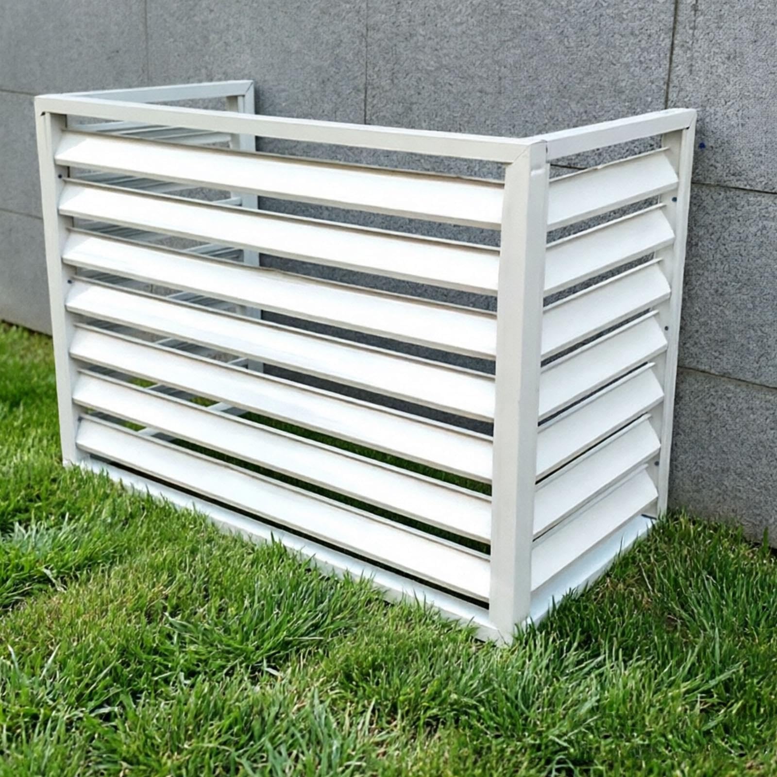 Klimaanlagen-Abdeckung aus Aluminium, Schutzabdeckung für Klimaanlagen | Schermi per la privacy di pompe di calore, coperture per unità esterne di condizionatori,(C,100*70cm/39.4*27.6in)