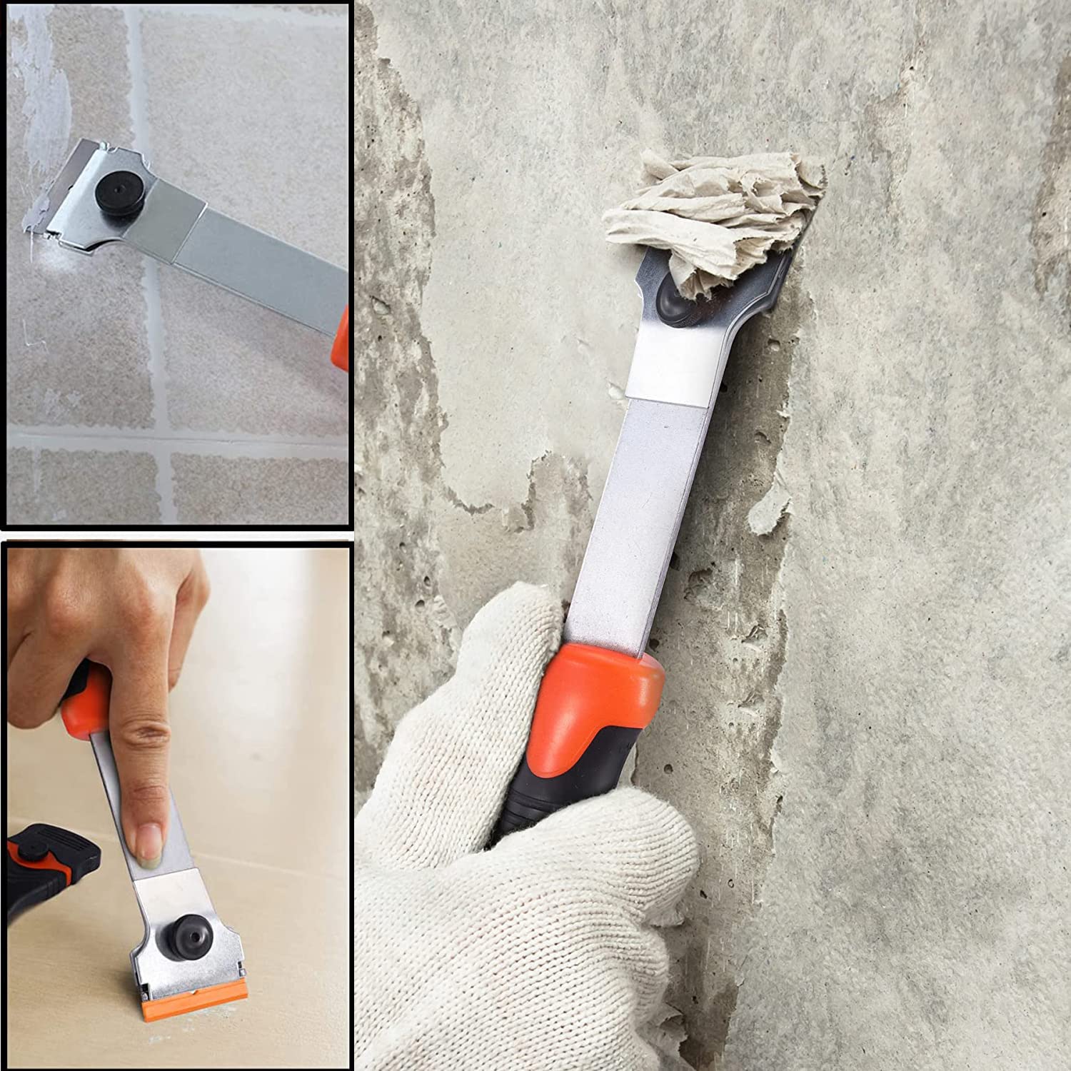 Gebildet Raschietto per Lama di Rasoio, Strumento per Raschietto per Rasoio da 2pcs per Rimuovere Etichette, Adesivo di Registrazione, Tinta(10pcs Lame in Metallo e 20pcs in Plastica Extra)