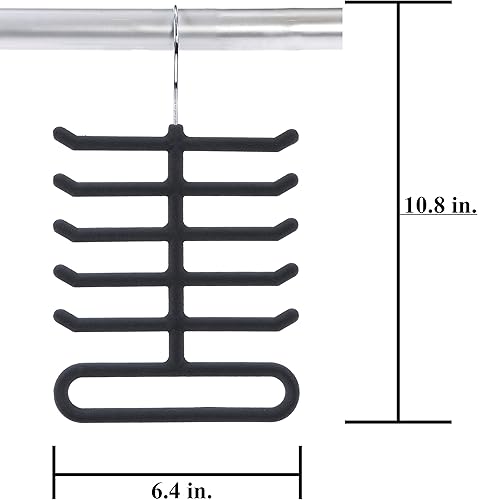 Miniatura 6 de Paquete de 2 estantes organizadores de terciopelo antideslizante  Parte inferior anillada grande  Marca gris carbón