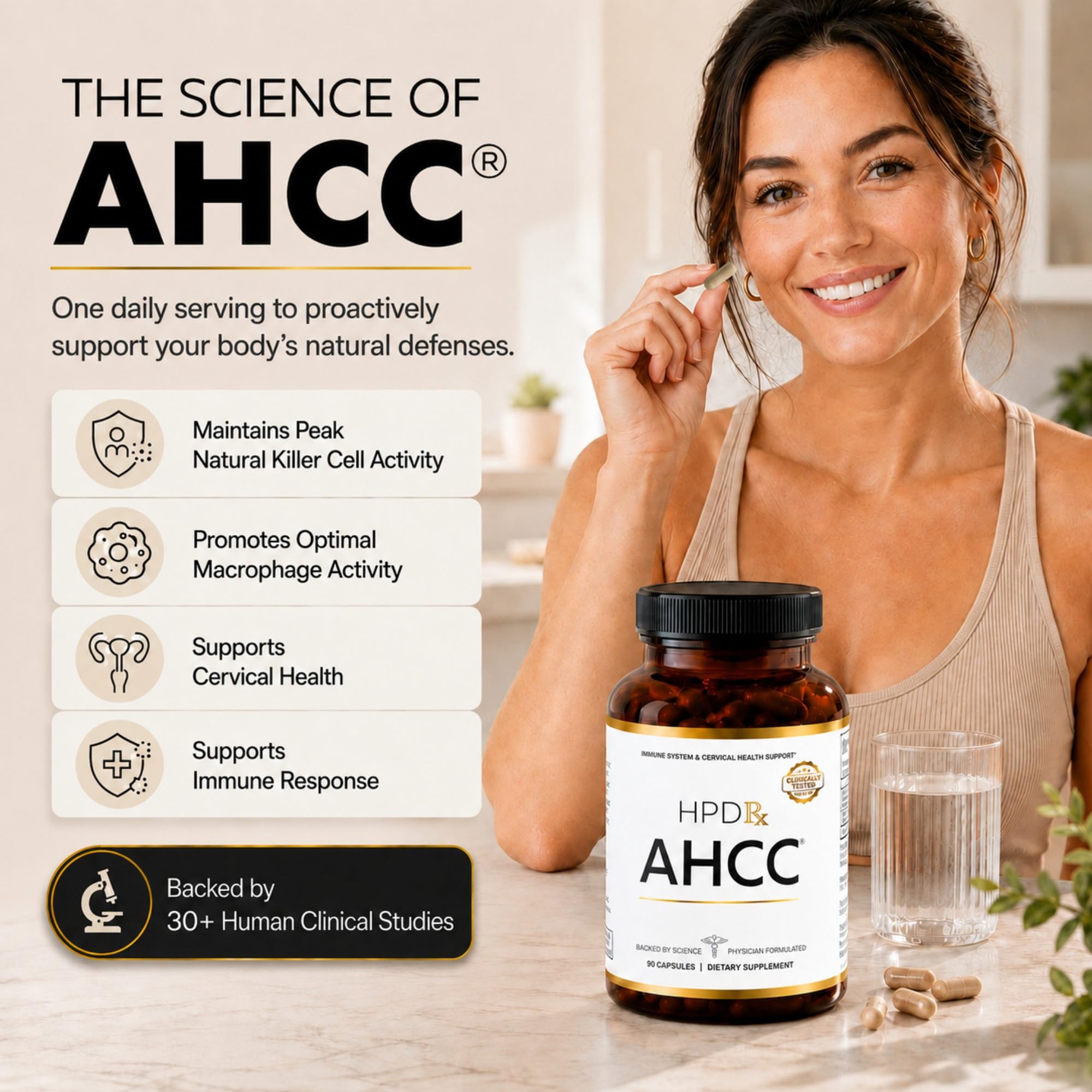 HPD Rx Premium AHCC & Shiitake Mushroom 1100 mg | 30-Day Supply, 1-Pack — Amazon image 4