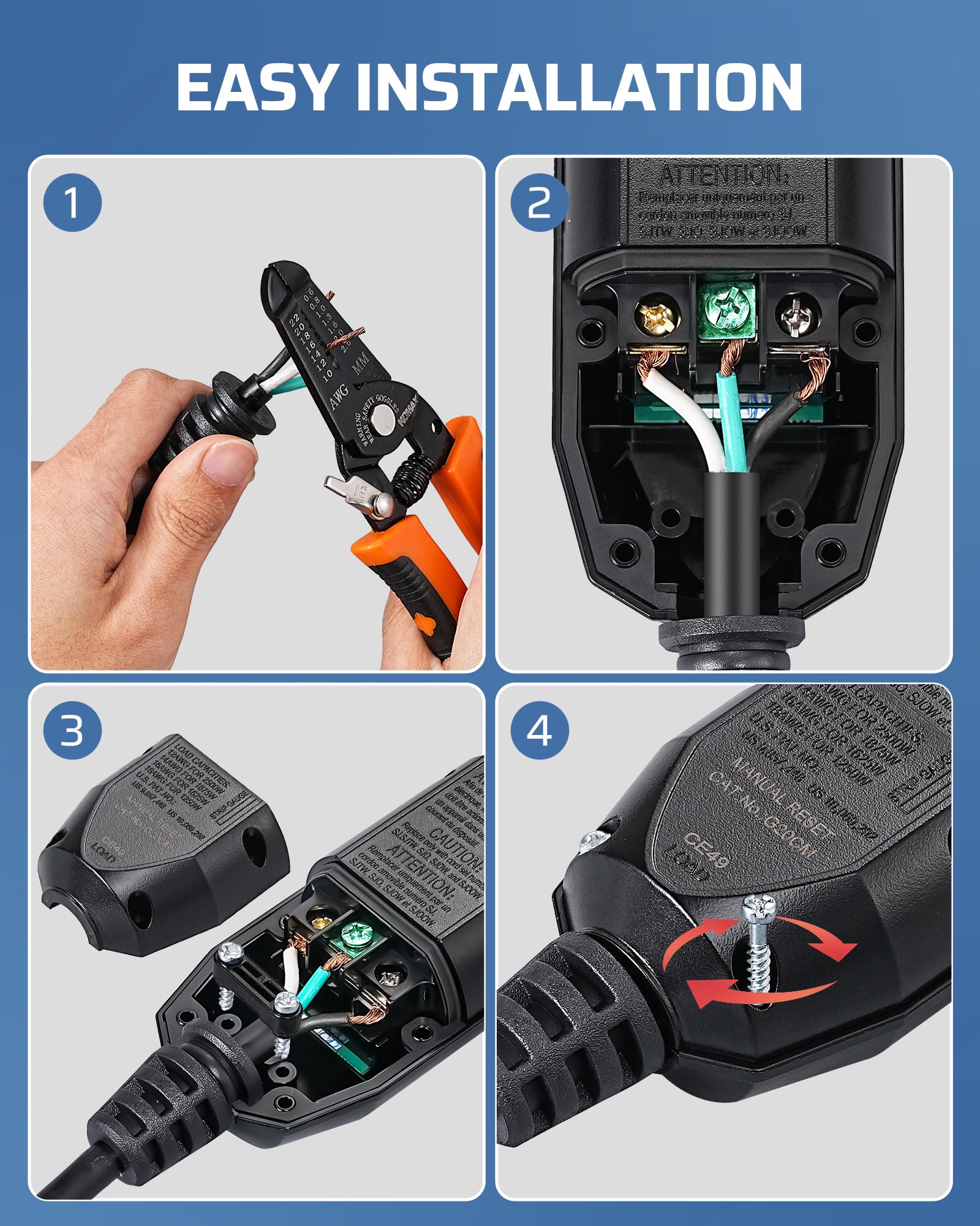 DEWENWILS GFCI Plug Replacement - Auto Reset -5