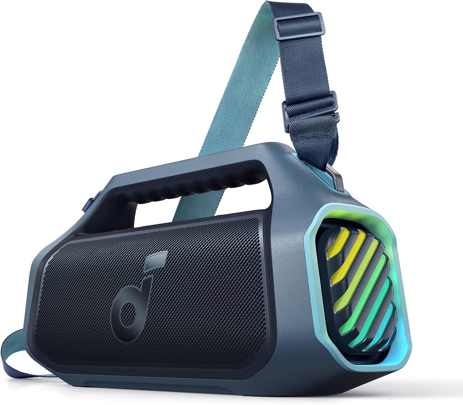 Boom 2 Plus Portable Bluetooth Speaker by Anker, 140W, IPX7 | 2+2 Channel Audio, BassUp 2.0, 20H Playtime, Fast Charge, RGB Lights, Power Bank, Bluetooth 6.0, Camping and Beach Use(Blue)