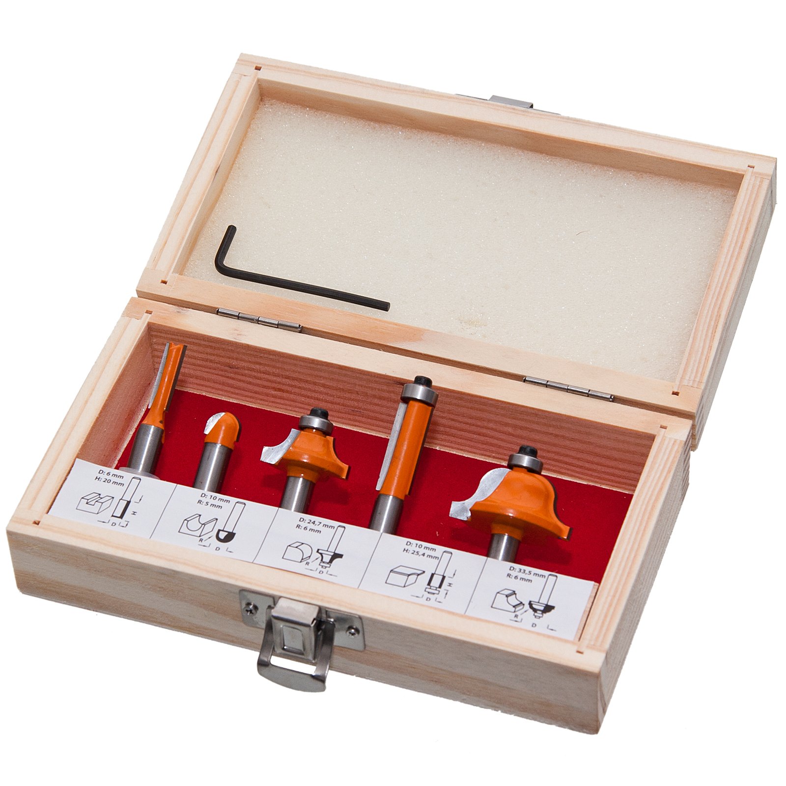 HM Fräsersatz 51 tgl Schaft 8 mm Nutfräser Fräser Holzfräser Oberfräser Set