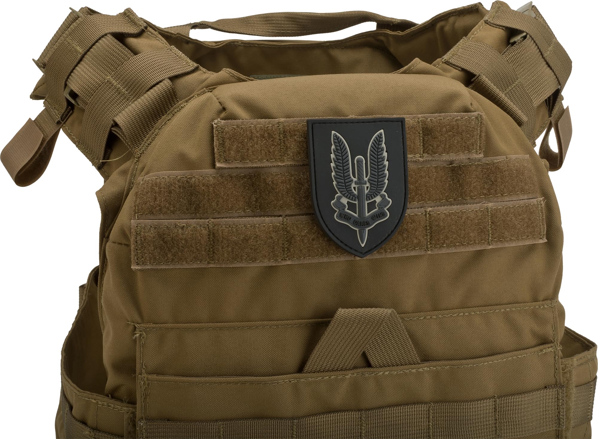 Evike - Who Dares Wins PVC Morale Patch (Color: Black)