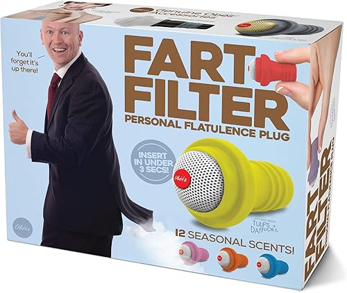 Paquete para bromas «Fart Filter» | Empaca tu verdadero regalo en una divertida caja de regalo de broma de Prank-O - La caja original de broma para