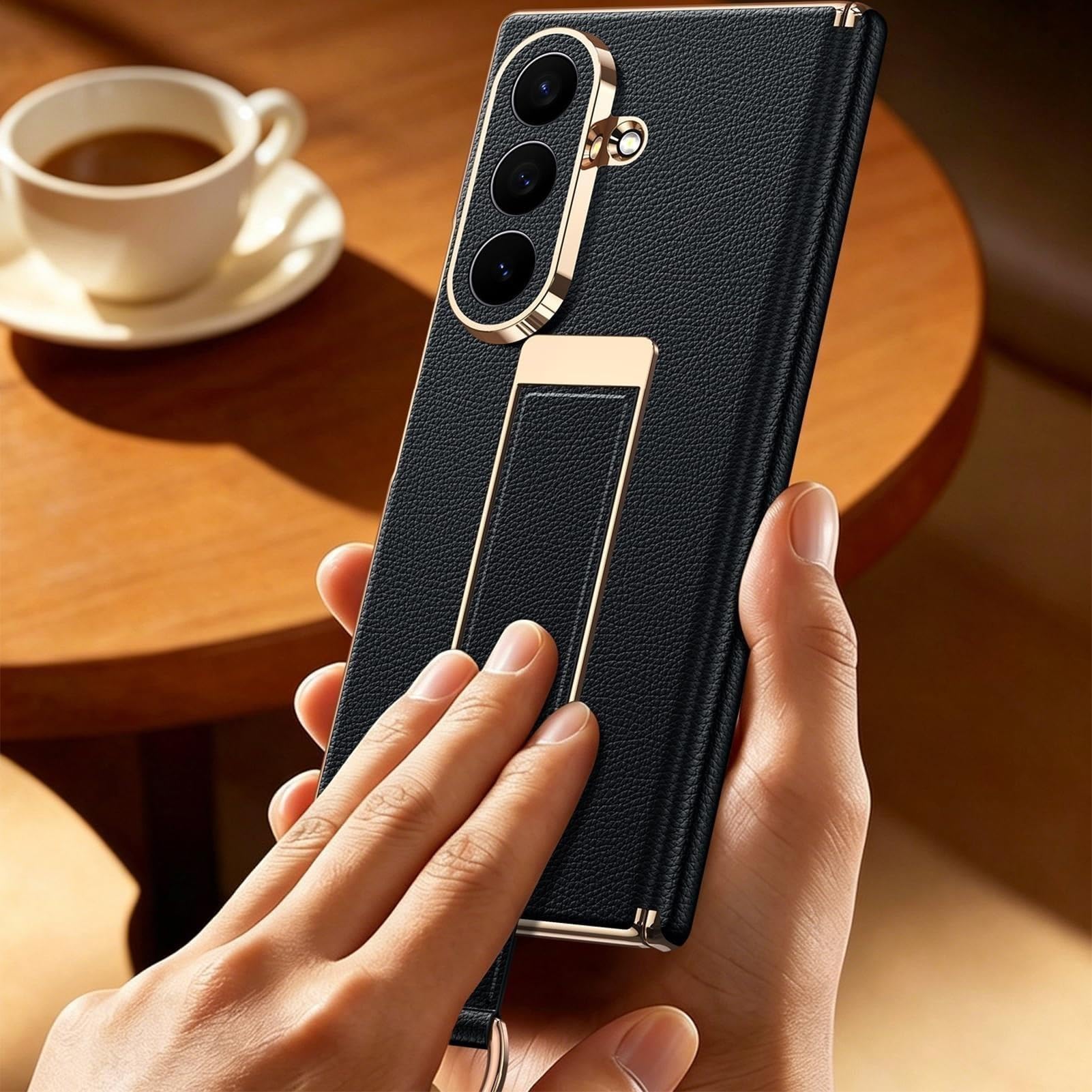 Custodia Per Samsung Galaxy Z Fold 8 Ultra, Pelle Vera Placcatura Case