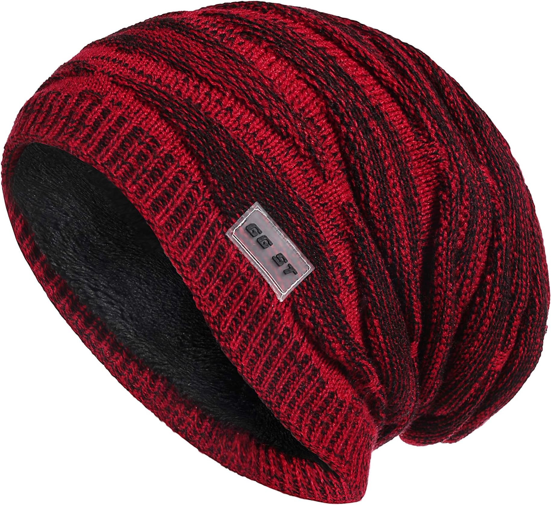 Winter Knitted Hat Men & Women Beanie Fleece Lining Skully Cap Warm Ski Slouchy Hats