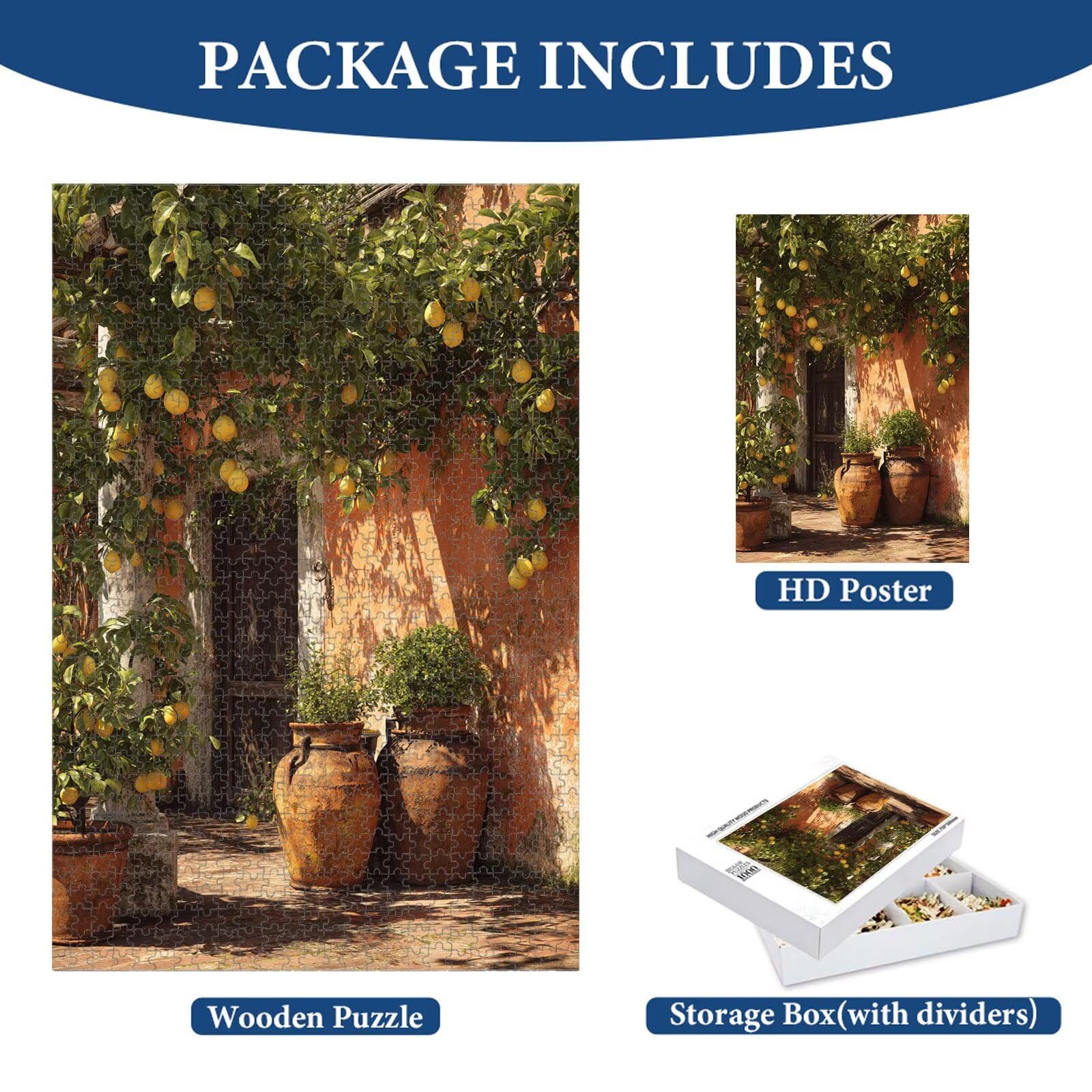 1000 Pièces Puzzle Adulte Paysage & Arbre Puzzle en Bois Robuste 1T#1477 | Puzzle en Bois, Découpe de Précision, Encres aux Couleurs Vives, Loisir Relaxant, Décoration Intérieure, Cadeau, 50x75cm