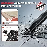 Vista 7 de REIBII Estantes de almacenamiento de 2020 libras, estantería de garaje de 5 niveles, resistente, estantería de metal ajustable, estantes de garaje