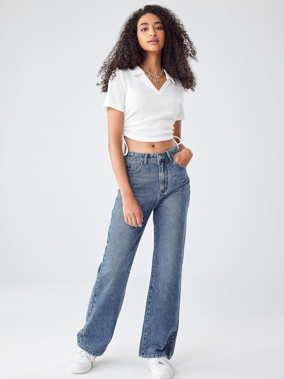 CIDER Wide Leg Jeans for Women High Waisted Denim Pants Boyfriend Jeans Trendy Casual Summer Bottom