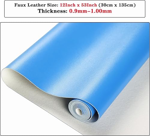 Vista 54 de Ramya 1 rollo de hojas de piel sintética de color liso albaricoque, 1 rollo de 12 x 53 pulgadas, la piel sintética es ideal para proyectos