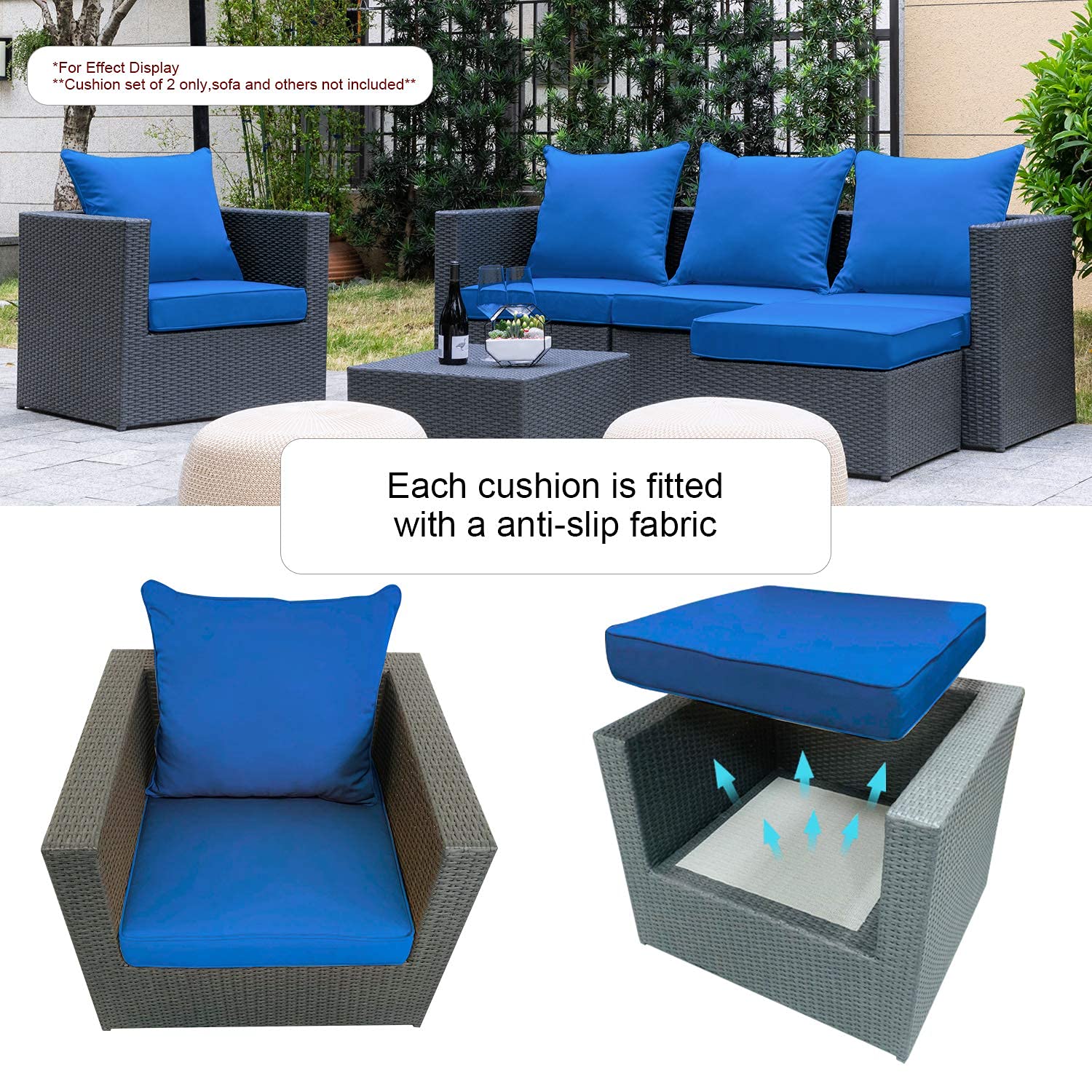 Waterproof Outdoor/Indoor Furniture Cushions Replacement