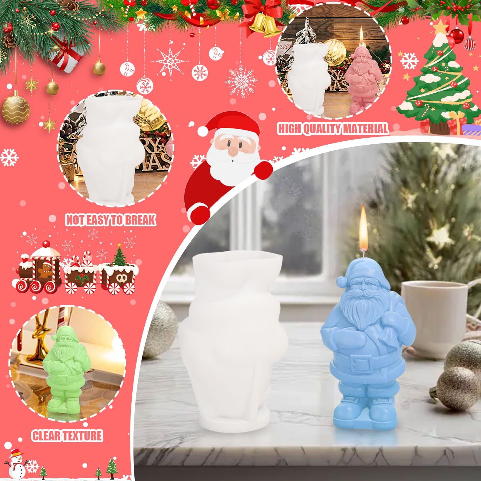 3D Santa Claus Candle Moulds - Image 4