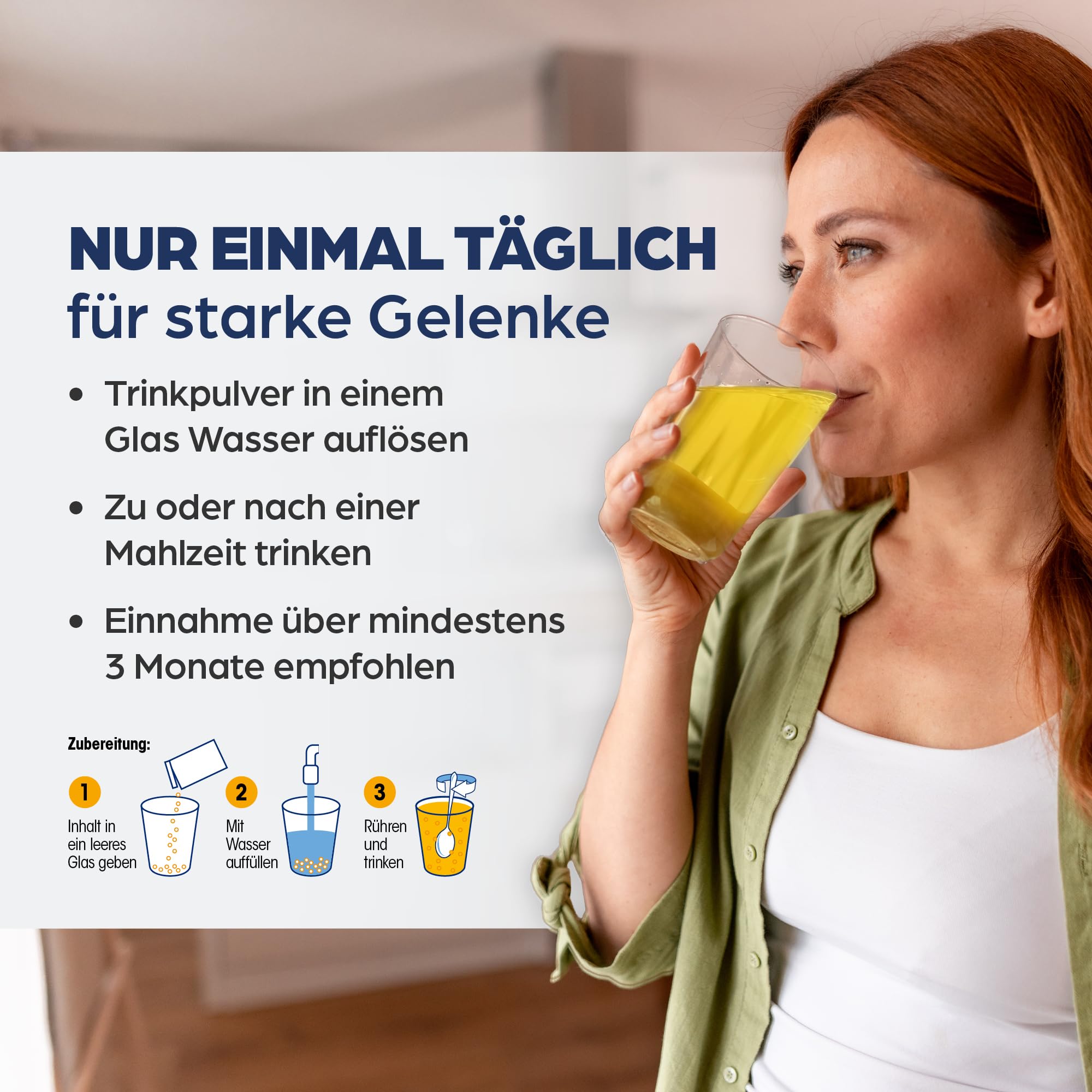 Dr. Böhm Gelenks complex intensiv: Für Gelenke, Knochen, Knorpel & Bandscheiben, Trinkpulver mit Gelenknährstoffen, Calcium & Vitamin D, mit Mango-Geschmack, 30 Stk