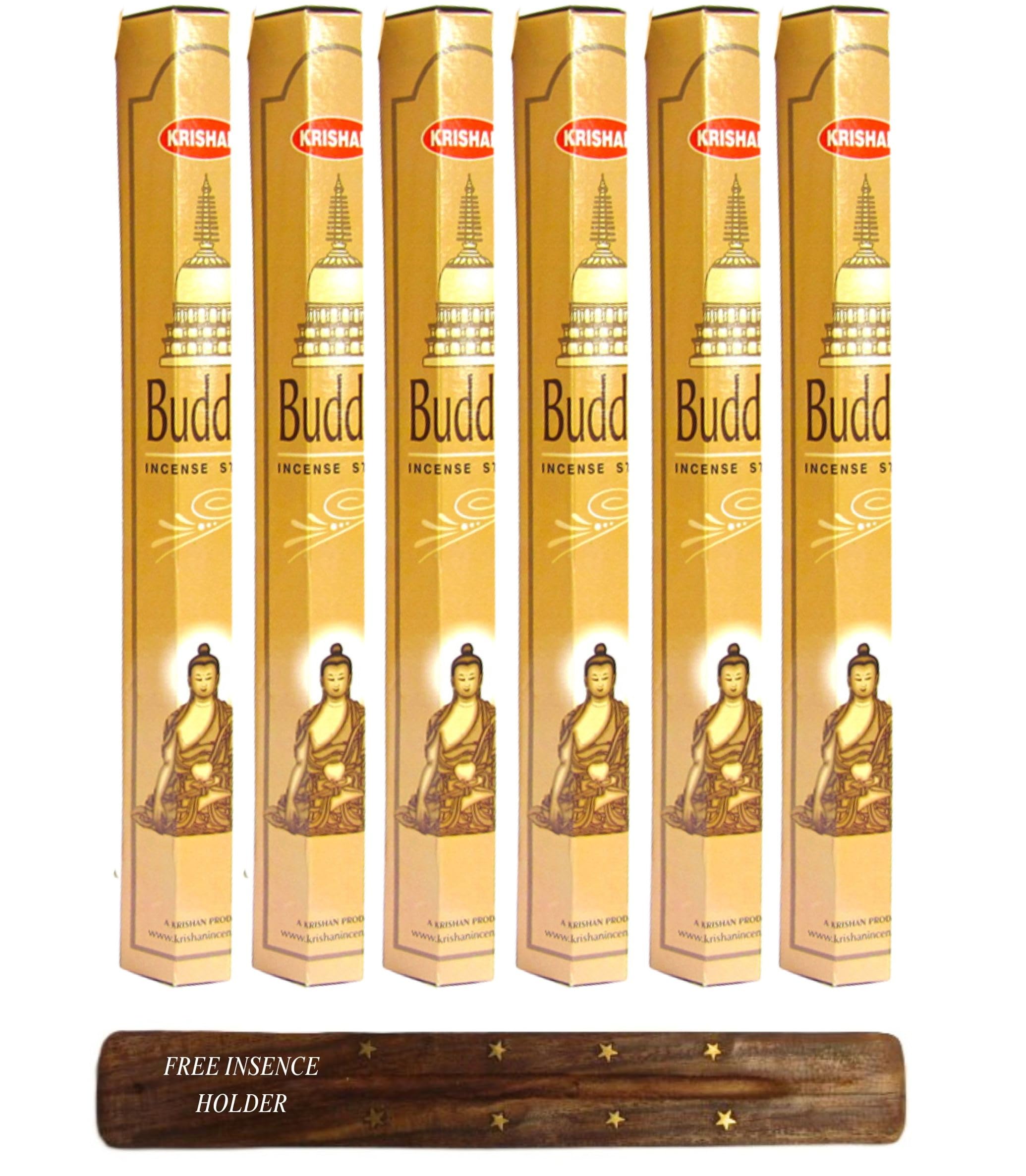 Incense Sticks | Krishan Sticks,120 Stick | Insence : Lemon, Alovera, Greenapple, Yoga, Buddha Suitable for Long Lasing Meditation with Sticks Holder (Buddha)