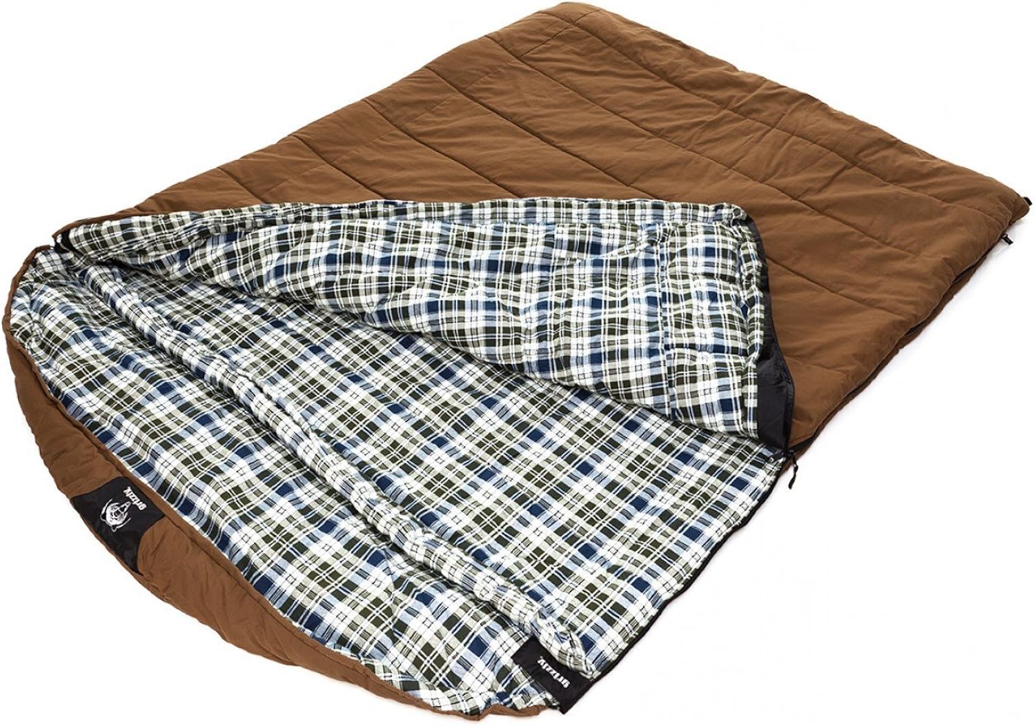 Blackpine Sports Grizzly 2 Person +25 Degree Canvas Sleeping Bag (Tan