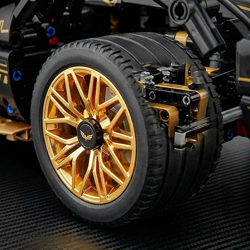 Miniatura 6 de 1314pc 1:14 Kit de supercoche RC a escala 1:14 | Aplicación y control remoto, luces LED, juguete STEM para mayores de 10 años | Construye el auto de