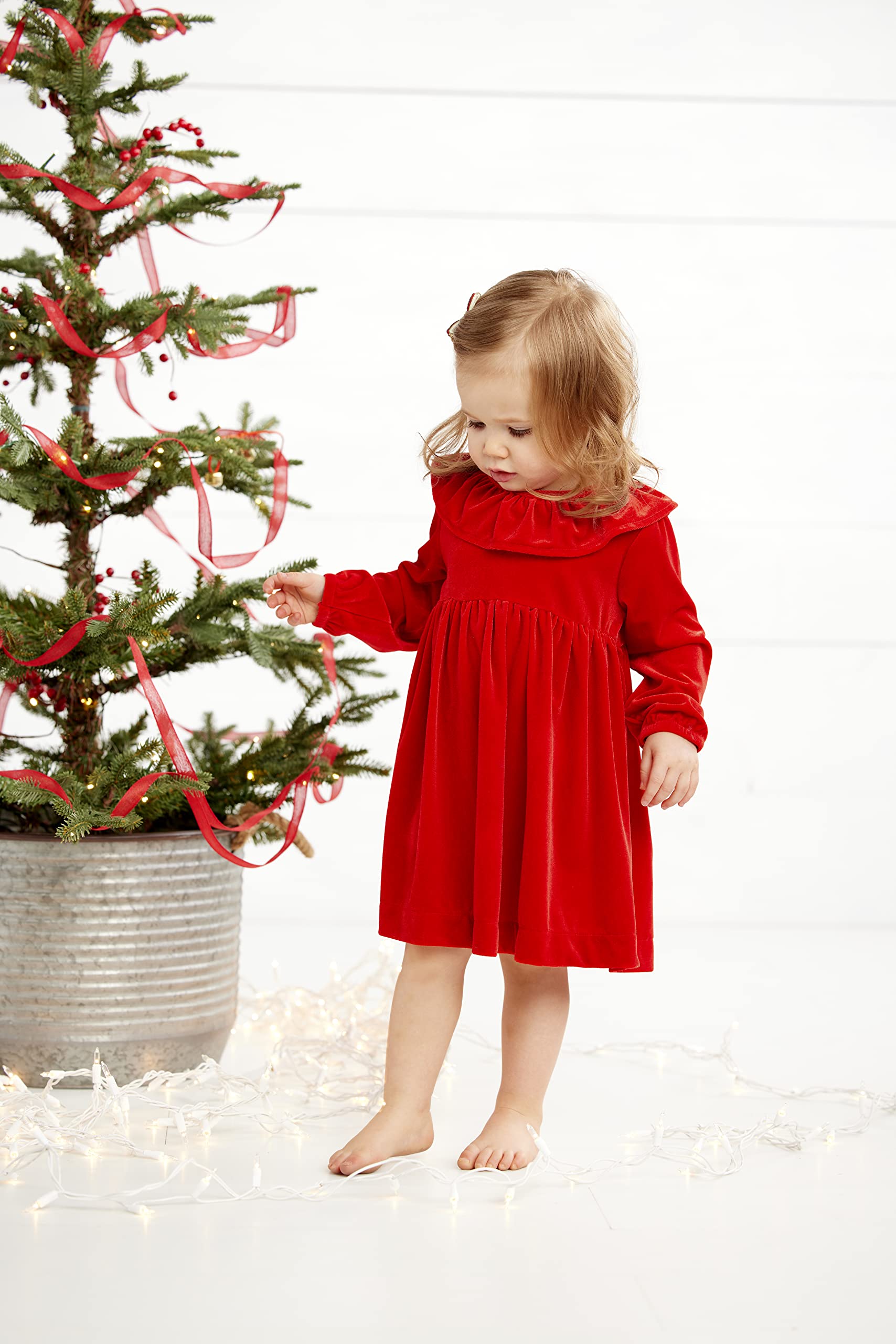 Mud Pie Baby Girls Dress, Velvet, 3-6 Monate