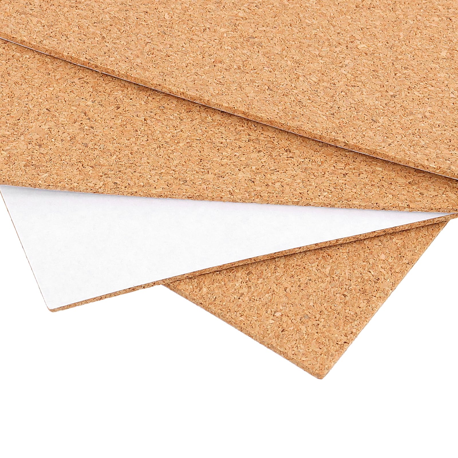 FUNSUEI Sottobicchieri in Sughero 15x15 cm 2 mm per Tazze da Caffè Vino Tè autoadesivi
